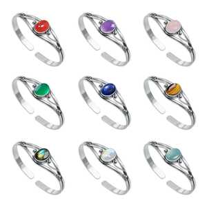 Fine Jewelry Handmade Aura Line <b>Silver</b> Plated Brass Bohemian Geometric Adjustable Bangle Designer Band Crystal Statement <b>Cuff</b> - Product Image 1