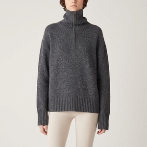 Pull brodé pour femme avec logo personnalisé, pull tricoté oversize, streetwear d'hiver, fournisseur de vêtements en gros - Product Image 5