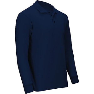Chemise unisexe à manches longues, motif uni, tissu tricoté, 100% coton - Product Image 1