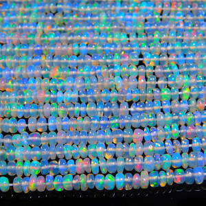 Cuentas Redondas Lisas de Ópalo Etíope Natural de Calidad AAA, 3-5 mm, 16 Pulgadas, para la Fabricación de Joyas - Product Image 2