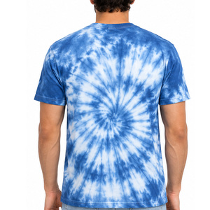 T-shirt tie-dye pour homme, col rond, manches courtes, motif spiralé, décontracté, été, vêtements personnalisés en gros, EAZWEARS - Product Image 5