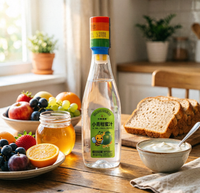 Creatieve honing-geïnfuseerde smaakvolle drank met unieke fruitcombinatie in fles van 435ml