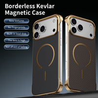 Carcasa Rígida sin Bordes para iPhone 17 Pro Max 16 15 14, Ultrafina, Sensación Metálica, Antihuellas, Agarre Trasero
