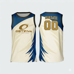 High Quality 100% <b>Polyester</b> Sleeveless Basketball Jersey Heat-Transfer Printed Sets OEM Custom Men's Anti-Bacterial Front Quick - Product Image 3