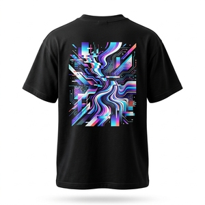 เสื้อยืดคอตตอนเจอร์ซีย์ถักด้านหน้า ระบายอากาศได้ดี เป็นมิตรกับสิ่งแวดล้อม สไตล์ฮิปฮอป แขนสั้นสำหรับผู้ชาย รับทำโลโก้ตามสั่ง โรงงาน OEM - Product Image 2