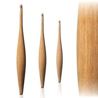 Ensemble d'aiguilles à crocheter en bois écologiques pour le tricot et le crochet, outils de travail manuel lisses et faits à la main pour les projets de bricolage