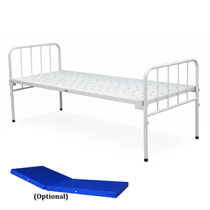 White Metal Hospital <b>Bed</b> <b>Portable</b> Medical Patient <b>Bed</b> Frame Heavy Duty Hospital Use - Product Image 3