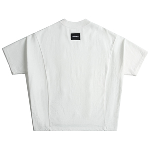 Customized Logo 100 Percent Cotton Boxy Oversized T Shirt Vintage Wash Loose Fit Knitted Short Sleeve Casual Tee - Product Image 2