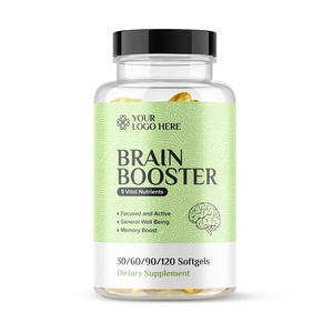 Capsules de fibres alimentaires de haute qualité pour la santé, complément d'oméga 3 pour le cerveau, booster pour adultes, marque privée - Product Image 1
