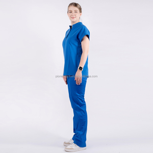 2026 High Quality Customizable Design Women's Stretch Scrub Set Poly Rayon Spandex Straight Leg Made Vietnam OEM Nurse Uniforms - Product Image 3
