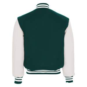 Chaqueta de Invierno Personalizada de Alta Calidad para Hombre, con Mangas de Cuero y Lana, Diseño Universitario de Béisbol, Patrón con Letras de Alta Visibilidad - Product Image 2