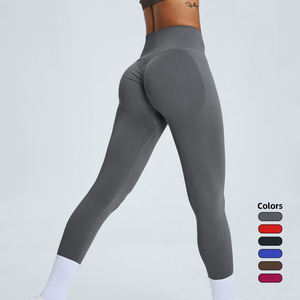 Leggings de yoga personnalisés, solides, respirants, à séchage rapide, taille haute, écologiques, pour femmes et hommes, pour la gym, l'entraînement, compression, sans couture, effet beurre - Product Image 4