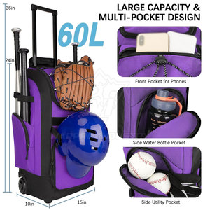 Bolsa de Béisbol de Alta Calidad para Jugadores, Amplia y Resistente, con Tela Fuerte y Correas de Hombro Cómodas - Product Image 5
