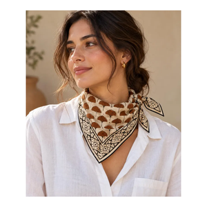 <b>Silk</b> Geometric Pattern Bandana <b>Scarf</b> Square Neckerchief Printed Hair Wrap <b>for</b> Women and <b>Men</b> Casual All Seasons - Product Image 1