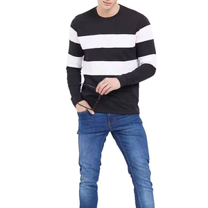 Prix de gros, t-shirt à manches longues pour homme, col rond, vêtements de sport, imprimé par transfert thermique, 100% coton, séchage rapide, sur mesure - Product Image 4