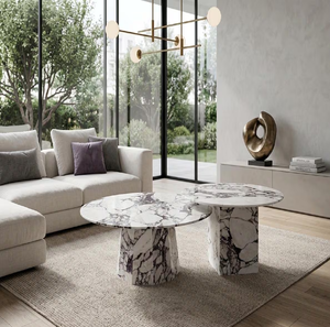 Plateau de table octogonal en marbre avec incrustation d'os et motifs géométriques en nacre, disponible à prix de gros. - Product Image 2