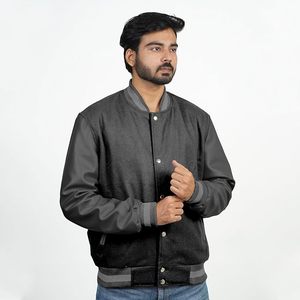Heavyweight Mens Varsity Bomber <b>Jacket</b> Mens Retro Varsity <b>Letterman</b> <b>Jacket</b> - Product Image 1