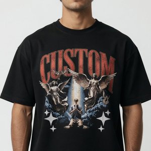 Camiseta gráfica extragrande personalizada Ibex, 100% algodón, media manga, impresión DTG, para ropa casual y urbana, unisex, tallas grandes - Product Image 5