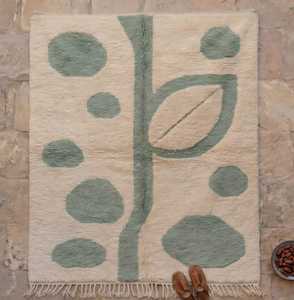 Tapis berbère avec nœud à la main, Style marocain, en laine d'agneau véritable, exclusif - Product Image 2