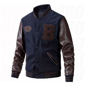 New Letter Man Varsity <b>Jacket</b> Hot Sale Casual Custom <b>Jacket</b> for Men Stand Collar Coat Fashion Menswear Streetwear Outerwear - Product Image 3