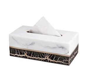 Elegant Vintage White <b>Marble</b> Tissue Box Handcrafted Natural <b>Marble</b> Eco-friendly for Hotel Restaurant Dinner <b>Table</b> Accessories - Product Image 2