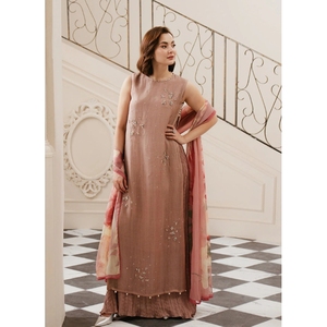 Hania Amir, Salwar Kameez Pakistaní Especial, Venta al por Mayor de Moda India, Organza con Cristales, Elegante Vestido Midi de Diseñador para Fiestas - Product Image 1