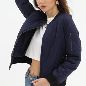 Blouson Bomber Femme Style Minimaliste avec Broderie, Tissu Mémoire Prêt à l'emploi, Impression Personnalisée et Fourniture Marque Privée - Product Image 5