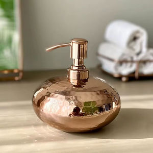 Heavy Gauge Steel <b>Soap</b> Dispenser with <b>Refillable</b> Pump Bottle Metal Lotion Dispenser for Modern Bathrooms Hotels Apartments - Product Image 4