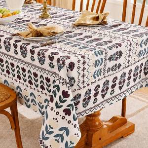 Nappe de table brodée en coton 100% de qualité supérieure – Housses de table rondes personnalisées pour mariages, pour la vente en gros et en vrac - Product Image 5