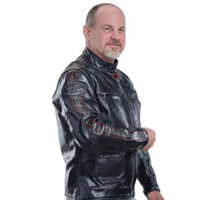 <b>Men</b> Genuine <b>Leather</b> Motorcycle <b>Jacket</b> Classic Biker <b>Jacket</b> - Product Image 3