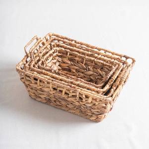 Cestas de almacenamiento de jacinto de agua a precio económico en venta, organizador de cestas de fibra tejida sostenible - Product Image 2