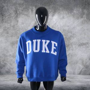 Sweat-shirt à col rond bleu Duke pour homme, coupe classique, en molleton, imprimé lettres, décontracté, pour l'automne - Product Image 1