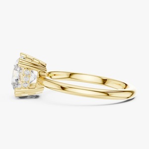 Bague de fiançailles solitaire en diamant de laboratoire rond brillant de 2,036 carats, or jaune 9K, 6 griffes, vente en gros, bijoux OEM - Product Image 5