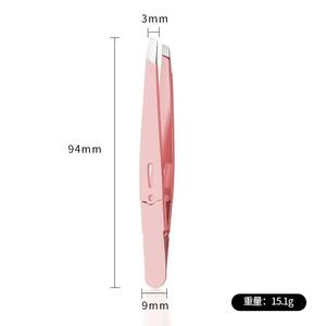 Pince à Épiler Sourcils de Haute Qualité, Colorée, pour Épilation Fine, en Acier Inoxydable, Inclinée, Outil de Maquillage pour l'Épilation des Sourcils - Product Image 3
