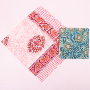 Artisan Block Print Cotton <b>Square</b> <b>Scarf</b> Skin Friendly Casual Wear Bandana Lightweight Cotton Headwear Unisex Wrap - Product Image 5