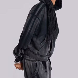 Survêtement unisexe personnalisé, coupe évasée, style football, ample, 100% coton, zippé, pour homme, idéal pour l'hiver, le sport et le streetwear - Product Image 3