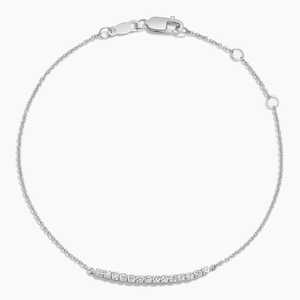 Bracelet tennis minimaliste en or massif 14 carats avec diamant de laboratoire de 0,23 ct, plaqué rhodium, certifié IGI, bijoux fins pour tous les jours - Product Image 2