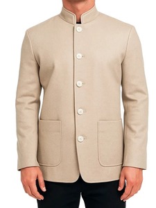Dexter Resurrection Peter Dinklage Beige Eco-Friendly Heated Windproof Stand Collar Streetwear Genuine Leather Leather <b>Jacket</b> - Product Image 1