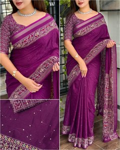 Effortless elegance meets vibrant charm with this pure mul cotton 6.30 mtr long length traditional look pre draped saree blouse - Product Image 3