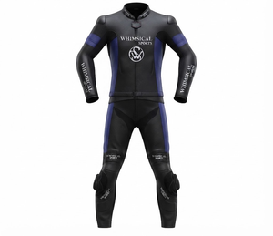 Combinaison de moto en cuir sur mesure de qualité supérieure MotoCP Racing 1 pièce, équipement de conduite avec bosse niveau 2 CE, fabriquée sur mesure - Product Image 1