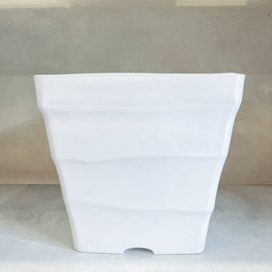 Maceta cuadrada ondulada para el hogar, jardín, empresa, decoración, plantación VERDE PINTADA - Product Image 1