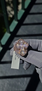 Nouveautés, Meilleures Ventes, Stock en Gros, Certificats GRA, Bague Hip Hop en Argent 925 Plaqué Or Rose de Haute Qualité avec Pierre Brillante Sertie à Griffes - Product Image 3