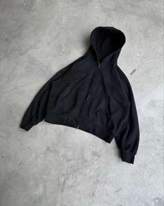 Sudadera con Capucha de Algodón 100% Bordada, Estilo Urbano Desgastado, de Alta Calidad, Gruesa, Vintage, Lavado Ácido, Efecto Desgastado por el Sol, Invierno, 2 Piezas - Product Image 3