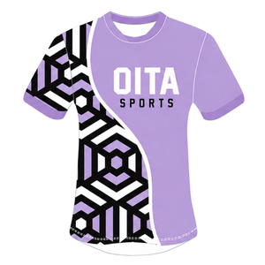 <b>Lavender</b> Black White Geometric Rugby Jersey Shorts Set Short Sleeve Crew Neck Custom Breathable Training Athletic Team Sports - Product Image 3