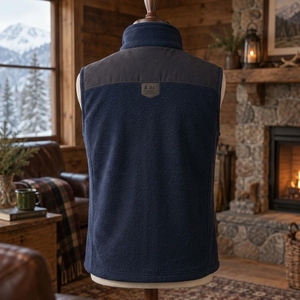 Stylish fleece <b>vest</b> with warm soft material comfortable sleeveless design durable construction and practical pockets for casual - Product Image 2