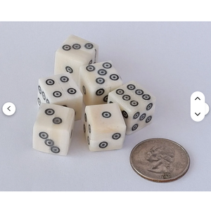 Dados de Juego Cúbicos de Hueso de Búfalo Blanco Pulido Hechos a Mano de la Mejor Calidad, Diseño Personalizable, Características Ecológicas, Embalaje Personalizado - Product Image 2