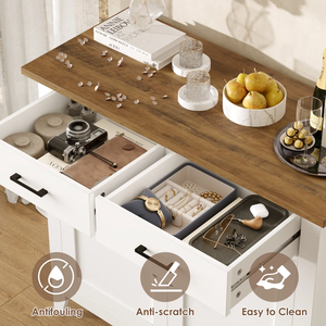 Meuble de salle à manger et de cuisine convertible OEM, contemporain, en bois manufacturé, MDF, métal et verre, modèle MD03 - Product Image 6