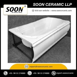 Bañera Rectangular Empotrable de Cerámica SOON de 1500 mm, Estilo Clásico, Blanca, para Baño - Product Image 3