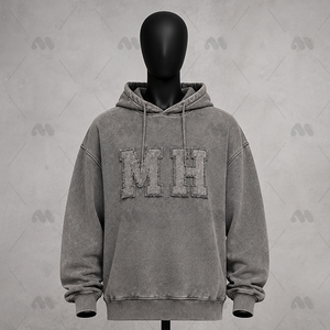 Sweat à capuche unisexe surdimensionné en coton molletonné lavé, 350g, de haute qualité, écologique, personnalisable OEM, style vintage - Product Image 1