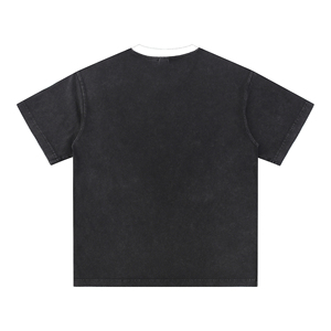 Men's 220 Grams Worsted Mesh Loose Breathable T-<b>Shirts</b> Summer Streetwear Baseball <b>Design</b> <b>Custom</b> V-Neck Cotton <b>Shirts</b> Wholesale - Product Image 4